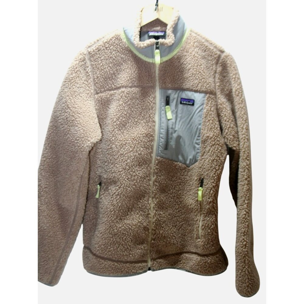 Patagonia Retro-X Sherpa Fleece Jacket Womens L Taupe Shroom Windproof Outdoors - Picture 2 of 10